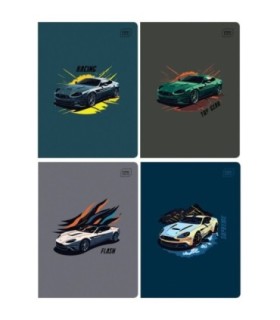 4X ZESZYT A5, 16 KARTEK, KRATKA, DLA CHŁOPCA, CARS, AUTA, INTERDRUK