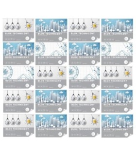 20 SZT. X BLOK TECHNICZNY BIAŁY A3 INTERDRUK 10 ARKUSZY 170g