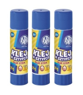 Zestaw 3 szt. x klej w sztyfcie 21 g Astra, łatwo zmywalny