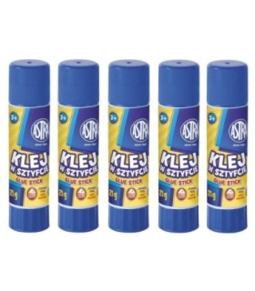 Zestaw 5 szt. x klej w sztyfcie 21 g Astra, łatwo zmywalny