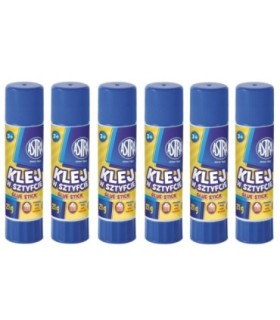 Zestaw 6 szt. x klej w sztyfcie 21 g Astra, łatwo zmywalny