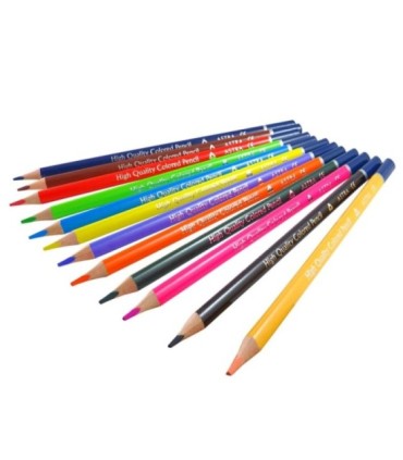 8x kredki ołówkowe trójkątne Astra Vision 12 szt. + temperówka