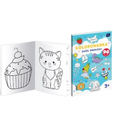 KOLOROWANKA duże obrazki dla maluchów 3+ format A4 96 obrazków INTERDRUK