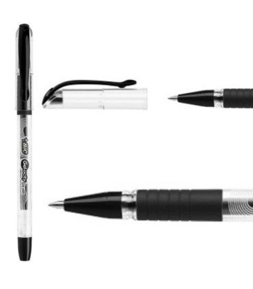 6 SZT. X DŁUGOPIS ŻELOWY BIC GEL-OCITY STIC CIENKA KOŃCÓWKA 0,5MM, CZARNY