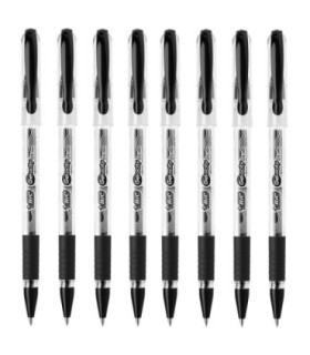 8 SZT. X DŁUGOPIS ŻELOWY BIC GEL-OCITY STIC CIENKA KOŃCÓWKA 0,5MM, CZARNY
