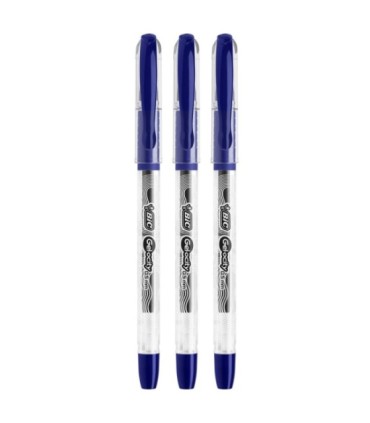 3 SZT. X DŁUGOPIS ŻELOWY BIC GEL-OCITY STIC CIENKA KOŃCÓWKA 0,5MM, NIEBIESKI