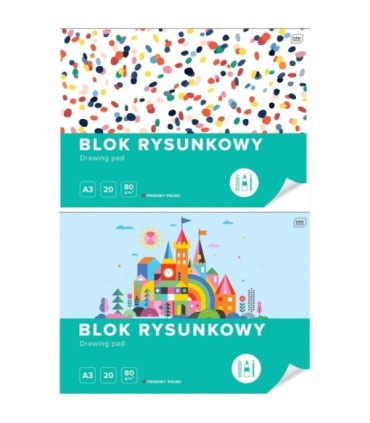 2 SZT. X BLOK RYSUNKOWY INTERDRUK A3 20 kartek, 80g
