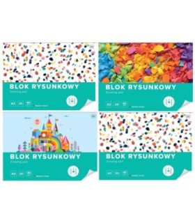 4 SZT. X BLOK RYSUNKOWY INTERDRUK A3 20 kartek, 80g