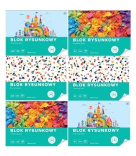 6 SZT. X BLOK RYSUNKOWY INTERDRUK A3 20 kartek, 80g