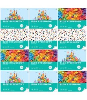 12 SZT. X BLOK RYSUNKOWY INTERDRUK A3 20 kartek, 80g