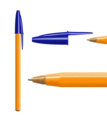 3 SZT x DŁUGOPIS BIUROWY ZE SKUWKĄ BIC ORANGE ORIGINAL FINE 0,8 MM, NIEBIESKI