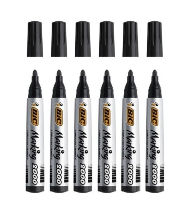6 szt. x marker BIC Marking 2000 ECOlutions okrągła końcówka – czarny