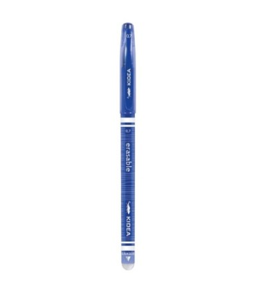 4 szt. x długopis żelowy wymazywalny Kidea z gumką – niebieski, 0.7 mm, pióro