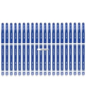 20 szt. x długopis żelowy wymazywalny Kidea z gumką – niebieski, 0.7 mm, pióro