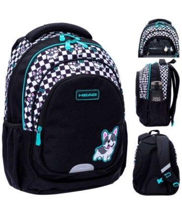 Plecak szkolny trzykomorowy Astra HEAD AB330 CUTE PUPPY piesek