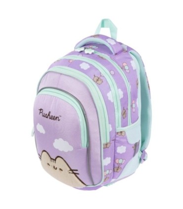 PLECAK SZKOLNY 4-KOMORY 22L ST.MAJEWSKI BP58 PUSHEEN VIOLET kotek