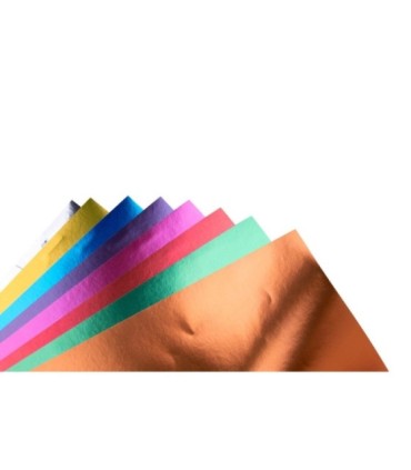 Wycinanka zeszyt A5 papierów kolorowych samoprzylepnych 8 kart METALIZOWANYCH REXUS  BENIAMIN