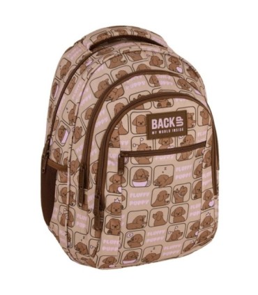 Plecak szkolny 26 L trzykomorowy Derform BACKUP model O FLUFFY PUPPY