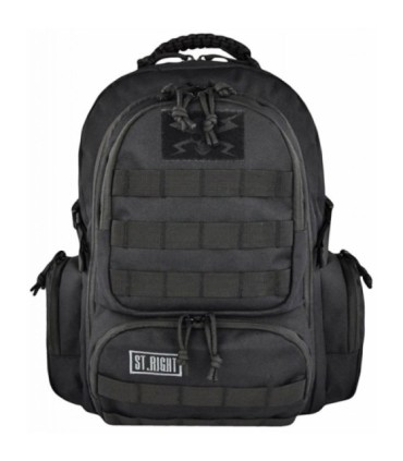 PLECAK SZKOLNY 4-KOMOROWY 30 L MAJEWSKI ST.RIGHT MILITARY BLACK