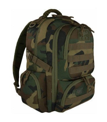 PLECAK SZKOLNY 4-KOMOROWY 30 L MAJEWSKI ST.RIGHT MILITARY WOODLAND MORO CAMO