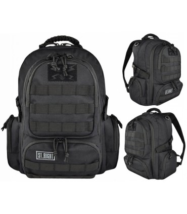PLECAK SZKOLNY 4-KOMOROWY 30 L MAJEWSKI ST.RIGHT MILITARY BLACK