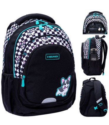Plecak szkolny trzykomorowy Astra HEAD AB330 CUTE PUPPY piesek