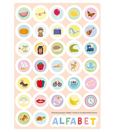 LITERKI KALIGRAFIA format A4 nauka pisania + kolorowanka + naklejki INTERDRUK