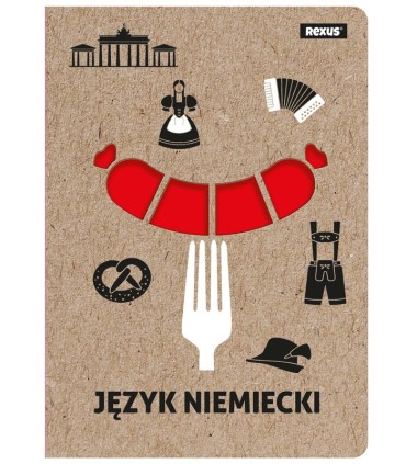 ZESZYT A5 JĘZYK NIEMIECKI, 58 KARTEK, KRATKA, BENIAMIN / REXUS