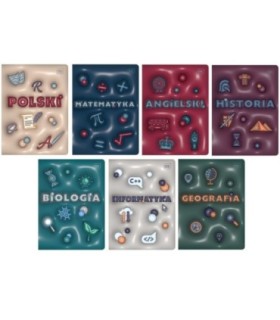 7 X ZESZYTY PRZEDMIOTOWE A5, 60 kartek DO KLAS 5-6