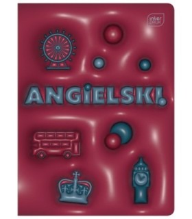 ZESZYT A5 DO ANGIELSKIEGO, 60 KARTEK, KRATKA, PRZYDATNE ŚCIĄGI