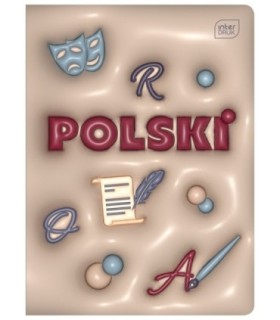 ZESZYT A5 DO POLSKIEGO, 60 KARTEK, LINIA, PRZYDATNE ŚCIĄGI