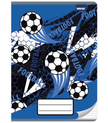 4x zeszyt A5 3-linia kolorowa, 16 kartek, dla chłopców: kosmos, gry, muzyka, sport