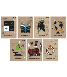 7X ZESZYTY PRZEDMIOTOWE A5 DO KLAS 5-6, 58 KARTEK, BENIAMIN / REXUS