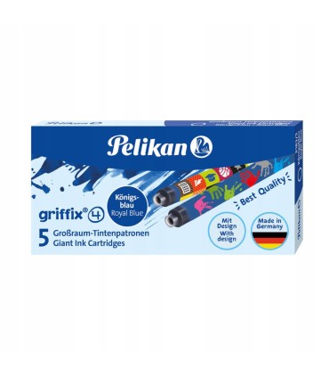 Naboje do piór krótkie czarne PELIKAN opakowanie 6 sztuk