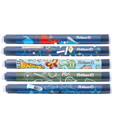 Naboje do piór krótkie czarne PELIKAN opakowanie 6 sztuk