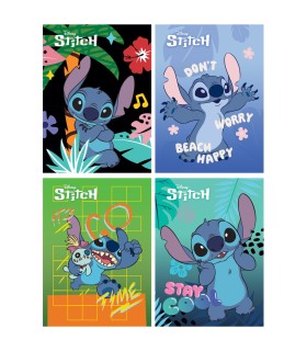 4 SZT. X ZESZYT A4, 32 KARTKI, TRZY LINIE, STITCH, UNIPAP KAŻDY INNY