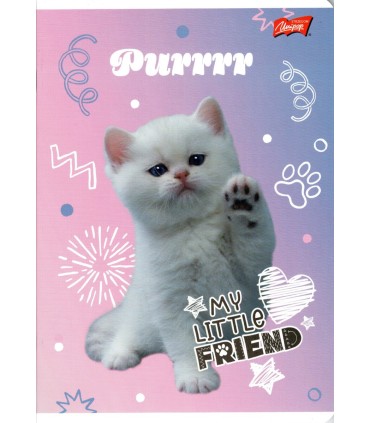 4 SZT. X ZESZYT A5, 32 KARTKI, KOLOROWA TRZYLINIA, KOTKI I PIESKI, KAŻDY INNY