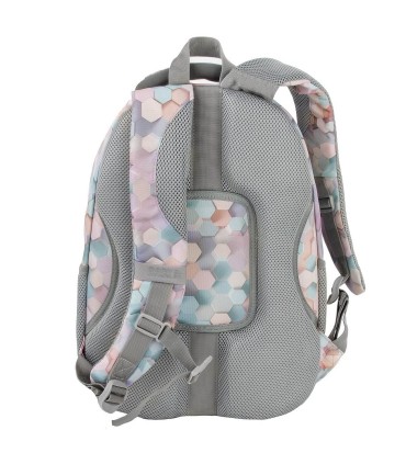 Plecak szkolny czterokomorowy 26 L Derform BACKUP model A GEOMETRIC BEIGE