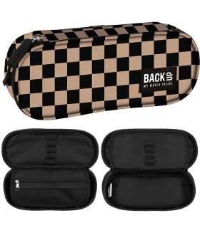 Piórnik saszetka usztywniona BackUP Derform A20 SZACHOWNICA BEŻ