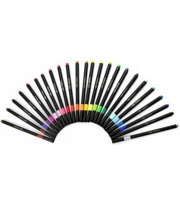 Kwadratowe flamastry premium w metalowym pudełku 24 kolory KIDEA