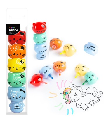 Flamastry mazaki pisaki kotki wieża 5 kolorów KIDEA