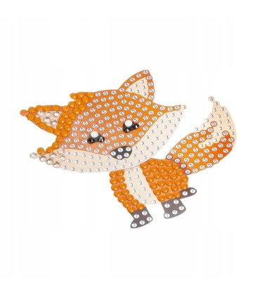 Diamentowe nalepki zwierzęta 6 dużych naklejek 500 diamentów KIDEA