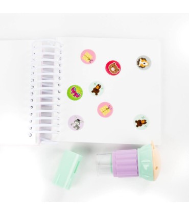 Naklejkowy stempel do zdobienia Naciśnij i stempluj 150 naklejek KIDEA