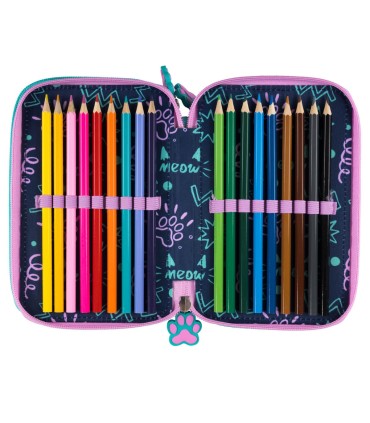 POTRÓJNY PIÓRNIK Z WYPOSAŻENIEM ST.MAJEWSKI MY LITTLE FRIEND kotek