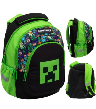 Plecak szkolny trzykomorowy dla klas 1-3 SP Astra na licencji Minecraft