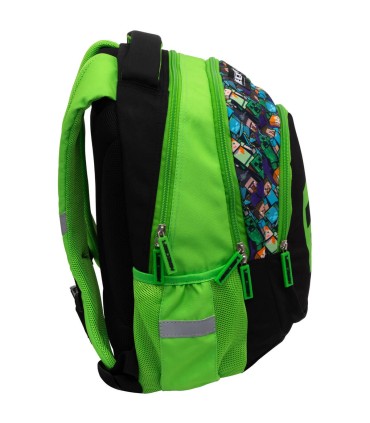 Plecak szkolny trzykomorowy dla klas 1-3 SP Astra na licencji Minecraft