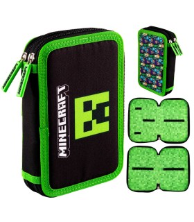 Piórnik szkolny podwójny Astra Minecraft licencyjny