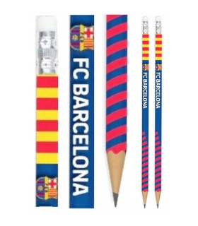2 x ołówek trójkątny HB z gumką FC BARCELONA Astra