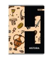 ZESZYT A5 HISTORIA, 60 KARTEK, KRATKA, SREBRNA METALIZA BENIAMIN / REXUS