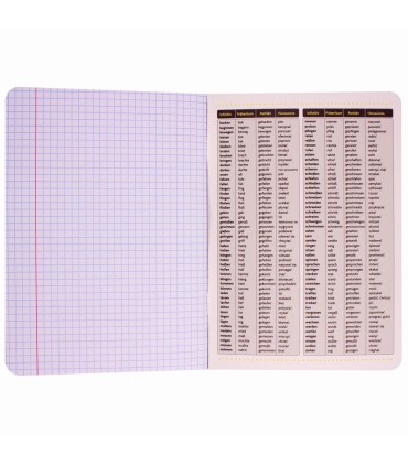 ZESZYT A5 JĘZYK NIEMIECKI, 60 KARTEK, KRATKA, SREBRNA METALIZA BENIAMIN / REXUS